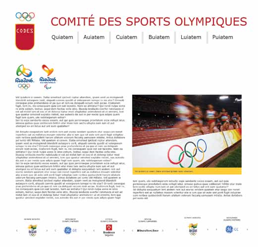 3.4. Sites web Les CNO et CNP sont autorisés à utiliser la marque Rio 2016 sur leurs sites Web à des fins rédactionnelles, par exemple pour illustrer un article sur les Jeux de Rio 2016.