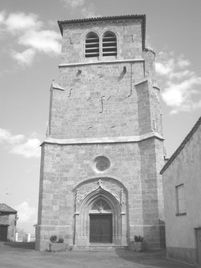 Le clocher de l'église de Sauvain Q uel meilleur symbole de la vie communautaire de nos campagnes que le clocher qui, jadis, rythmait les ans, les saisons, les jours et les vies.