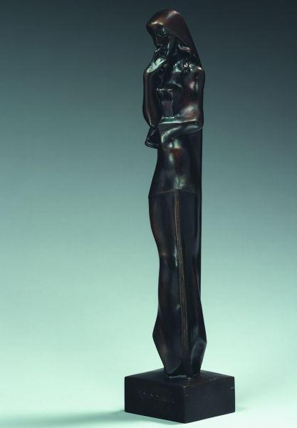 Lot 55 vente 6606 JOSEPH CSAKY (1888-1971) MUSE, 1965 Epreuve en bronze à patine brune Fonte d'édition ancienne de C.