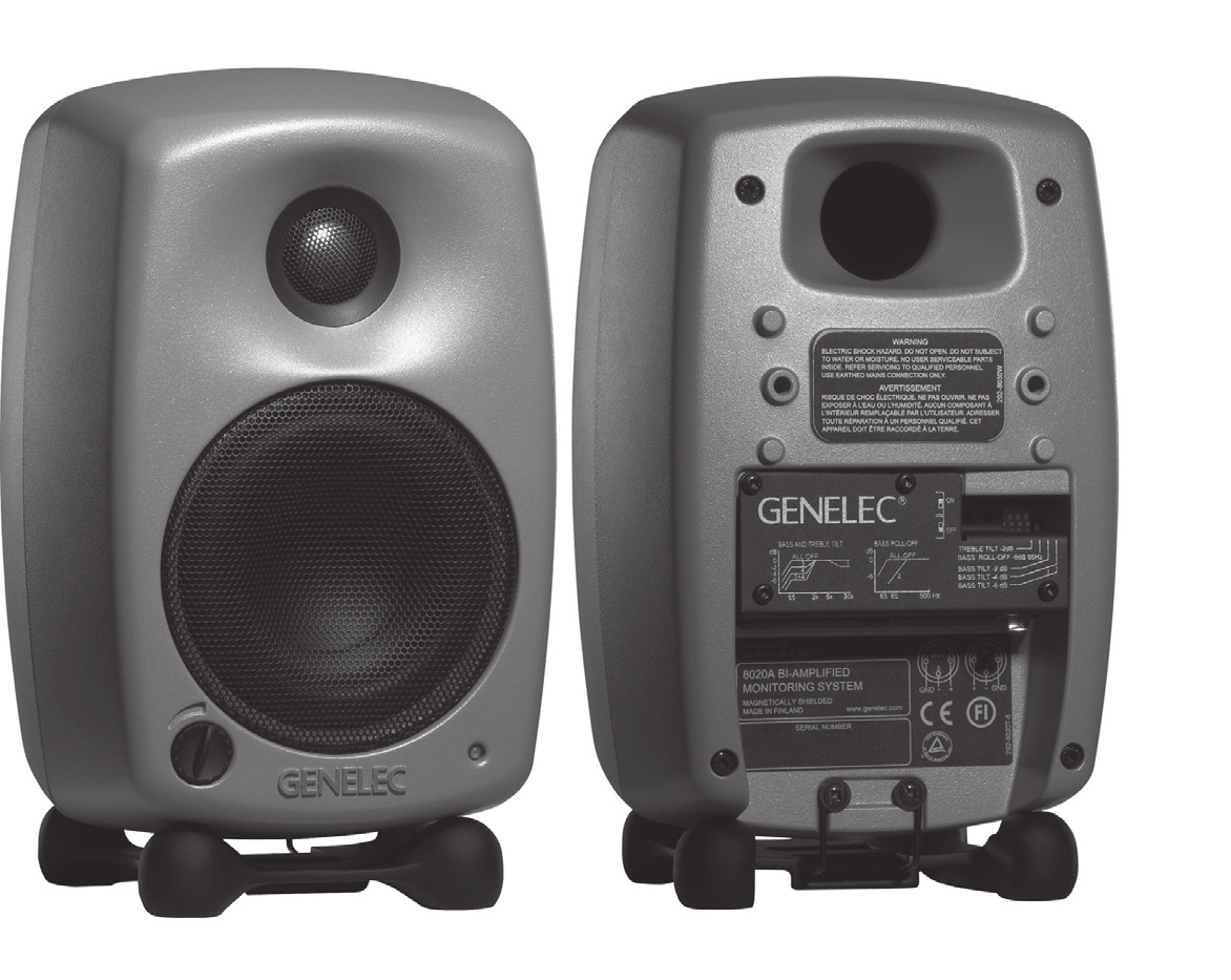 Description générale La GENELEC 8020A est une enceinte acoustique de contrôle active à deux voies extrêmement compacte, conçue pour l écoute rapprochée, les mobiles, les salles de contrôle de TV et