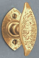 martelé vieilli Antique hammered brass Béquille sur rosace LV302 Fer