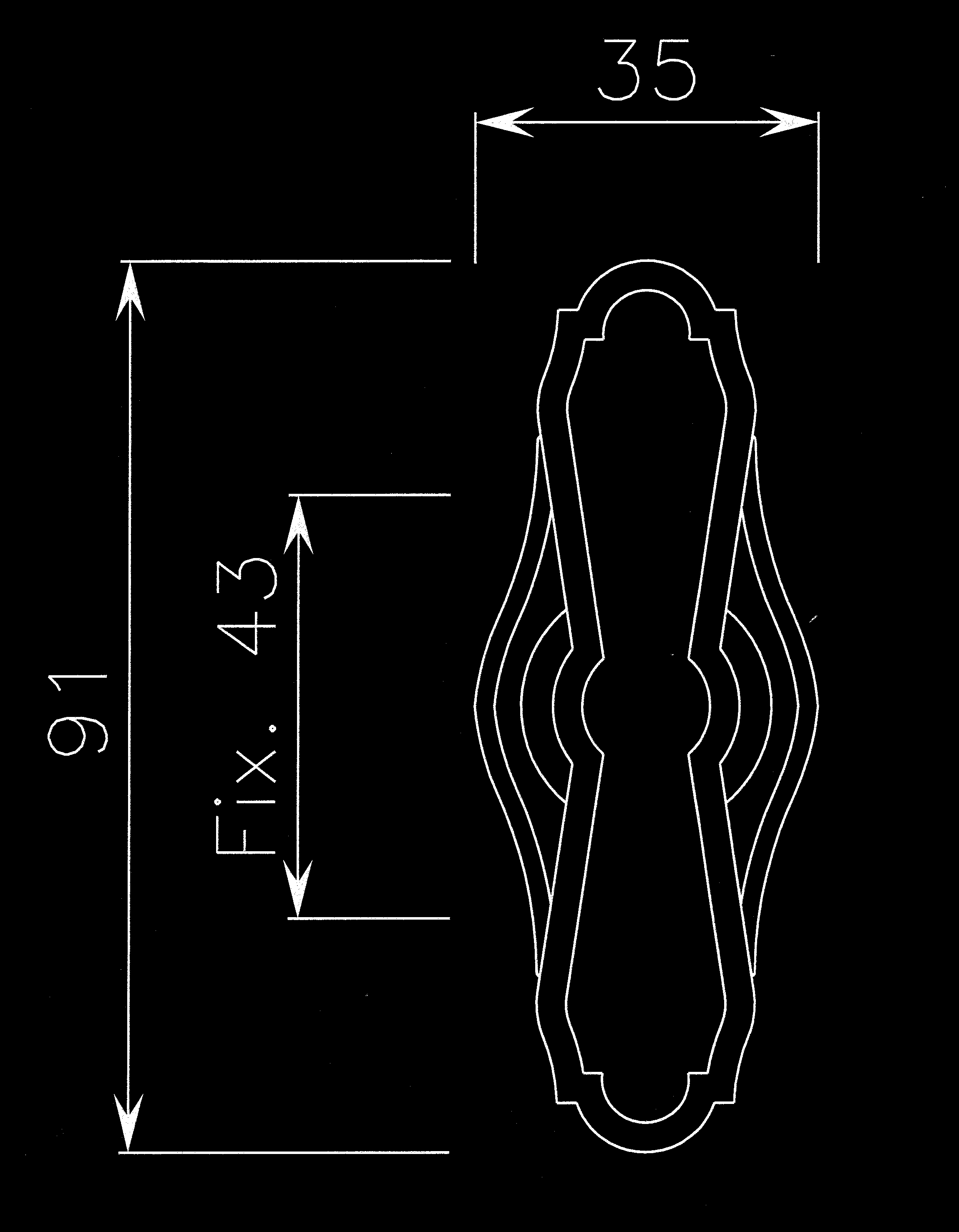 projection Réhaussée (2 mm) Extended (2 mm) 0