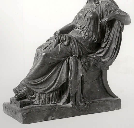 Sculpture moderne et contemporaine A gauche: Statue d Athéna, faite par Leonidas Drosis, devant l