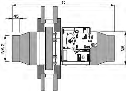 Caractéristiques 100 < NA < 160 mm NA = 200 mm Réductions adaptables uniquement pour NA = 200 mm 250 < NA < 450 mm Axe de lame horizontal Axe de lame vertical Prix H.