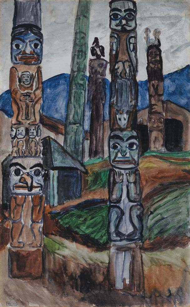 7 cm ESTIMATE: $150,000 ~ 250,000 EMILY CARR Totem Poles, Kitwancool Village