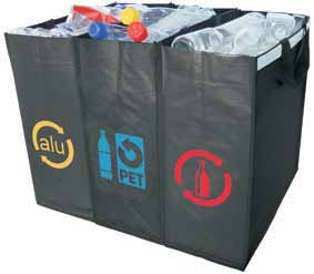 kit de recyclage premium 19 kit de recyclage PREMIUM pour PET, verre et aluminium, 3 cabas en PP