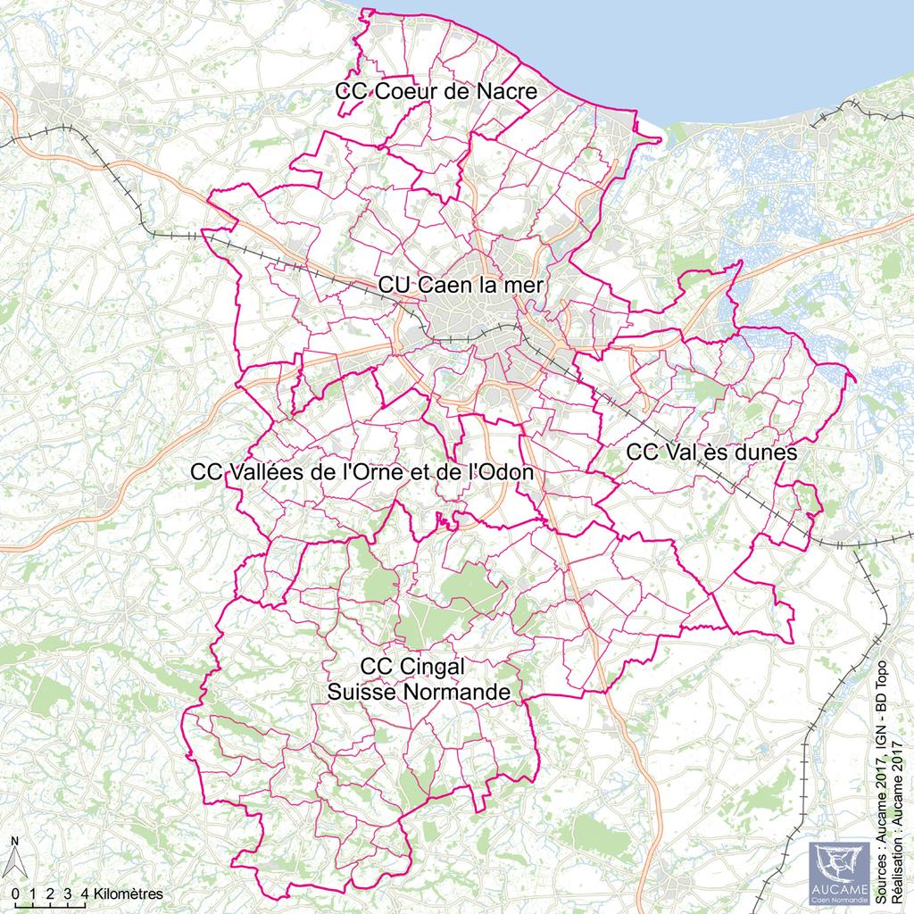 SCoT CaenMétropole 150 communes 1 113 km² 351 928 habitants 159 785 emplois 314,2 habitants/km² Présidente :