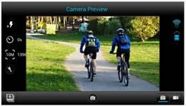 Prévisualisation des images 5. Vous pouvez commander la caméra d'action via l'application pour prendre des photos, filmer des vidéos et modifier différents réglages.