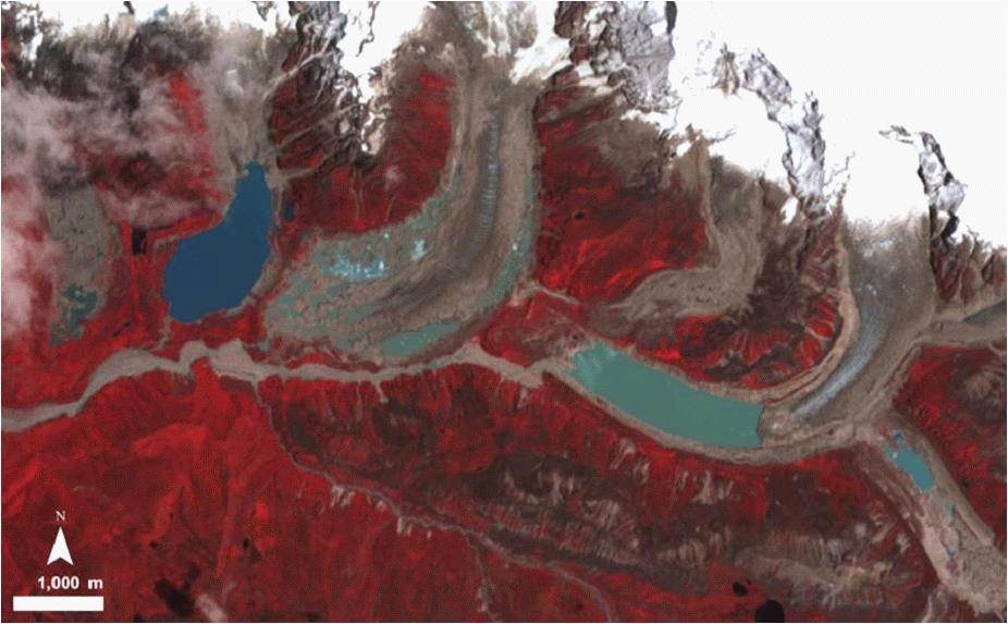 Recul des glaciers : satellites Évolution des glaciers