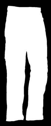 Jambes préformées avec poches ge- Poches arrière renforcées.