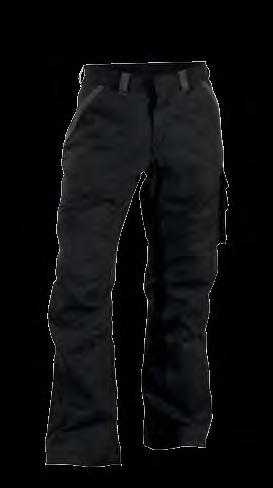 DASSY STARK PANTALON DE TRAVAIL EN CANVAS (200721) Fermeture à glissière cachée et bouton caché - poches renforcées avec Cordura - 2 poches italiennes - poche arrière avec rabat - poche arrière sans