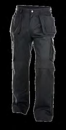 coupe droite - taille normale coutures triples - ourlet large (extra 5 cm) certifié EN 14404:2004+A1:2010 - poches genoux ajustables en Cordura en combinaison avec les genouillères CRATOS.
