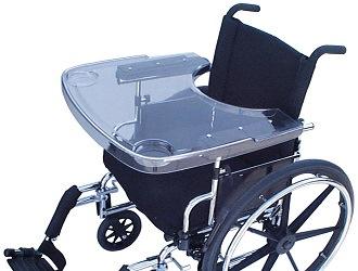 072322-A70711 99,00 1 Tablette transparente pour chaise roulante Tablette transparente de qualité pour chaise roulante en plexiglas avec coins et bords arrondis afin d éviter toutes blessures.