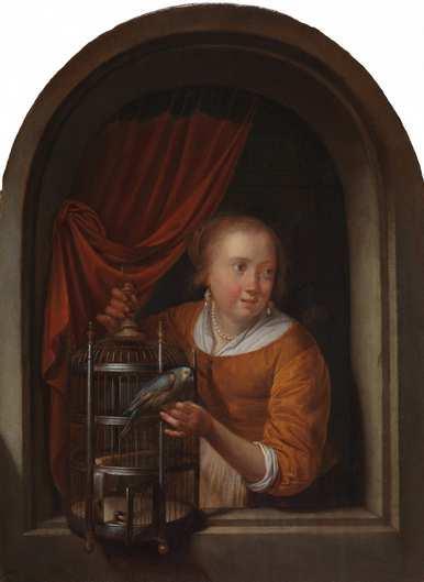 Dou (1612-1675) La cage ouverte vers 1660-1665