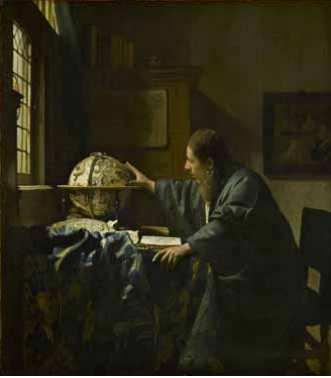 19 LE JOUR ET LA NUIT Que Vermeer ait campé son Astronome comme son Géographe au grand jour va-t-il de soi?