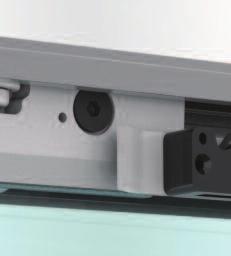 porte simple coulissante rail lg 2500 mm, avec 1 amortisseur Automove, 1 arrêt. System for single sliding door, rail length 2500 mm, with 1 Automoves, 1 stop.