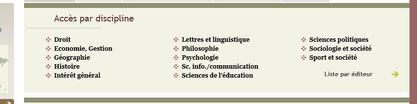 Recherche par discipline 21 revues en Lettres et Linguistique L accès par