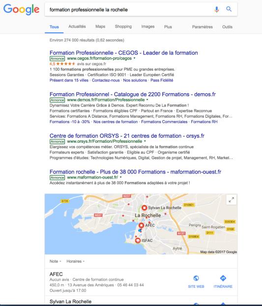 Google Business Comment se déroule une recherche sur Google?
