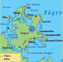 L île de Rügen est riche d histoire et de jolis sites, elle vous offre son air pur et son paysage intact de la mer et des "Bodden" depuis pratiquement toutes les parties de l'île.