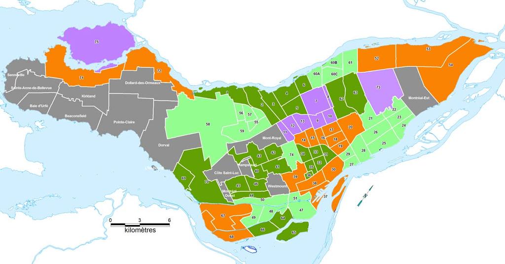 Carte des quartiers de référence en habitation Ville de Montréal Réalisation : Stéphane Charbonneau,Ville de Montréal,