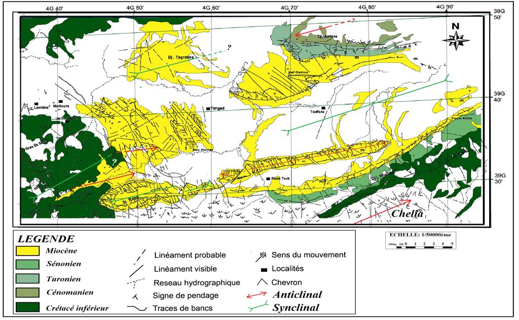 Fig. 87 : Carte géologique de la partie occidentale du Bassin de