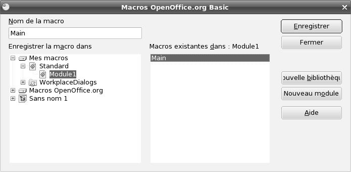 TRAVAILLER AVEC DES MACROS 79 Basic P Enregistrer une macro Le menu Outils > Macro > Enregistrer une macro est un outil permettant d enregistrer une série d actions dans Writer ou dans Calc afin de