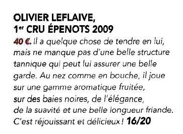 Millésime 2009 Bâtard- Montrachet Grand Cru 2009 ** Octobre- Novembre
