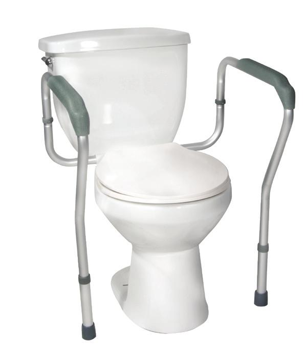 installation instructions WEIGHT CAPACITY: 300 LBS (136 KG) 1. Detach seat by first removing toilet seat bolts. Fig. 1 2. Place the rail mounting flange on the toilet and align the holes.