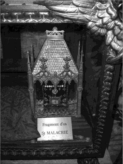 Fragment d'os de Saint Malachie église de Ville-sous-la-Ferté (Clairvaux),
