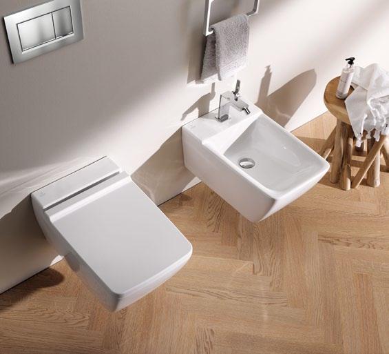 Avec une saillie de seulement 490 mm, le WC suspendu Rimfree de la gamme icon xs est idéal pour les petites superficies. icon 355 x 530 mm, 6 l, Modèle No.