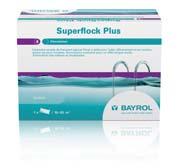 BAY-500-0043 54 HT Superflock Plus Stabichloran 3 kg Granulés (acide cyanurique) - Colisage 35 HT BAY-500-0050 ph Plus Poudre 5 kg Puripool Super Protection hivernale.
