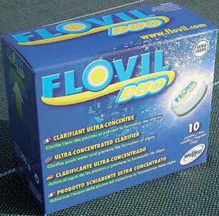 Flovil Spa Utilisation permanente : déposer 1 pastille dans le panier du skimmer. Après filtration des précipités en suspension l'eau devient claire et cristaline.