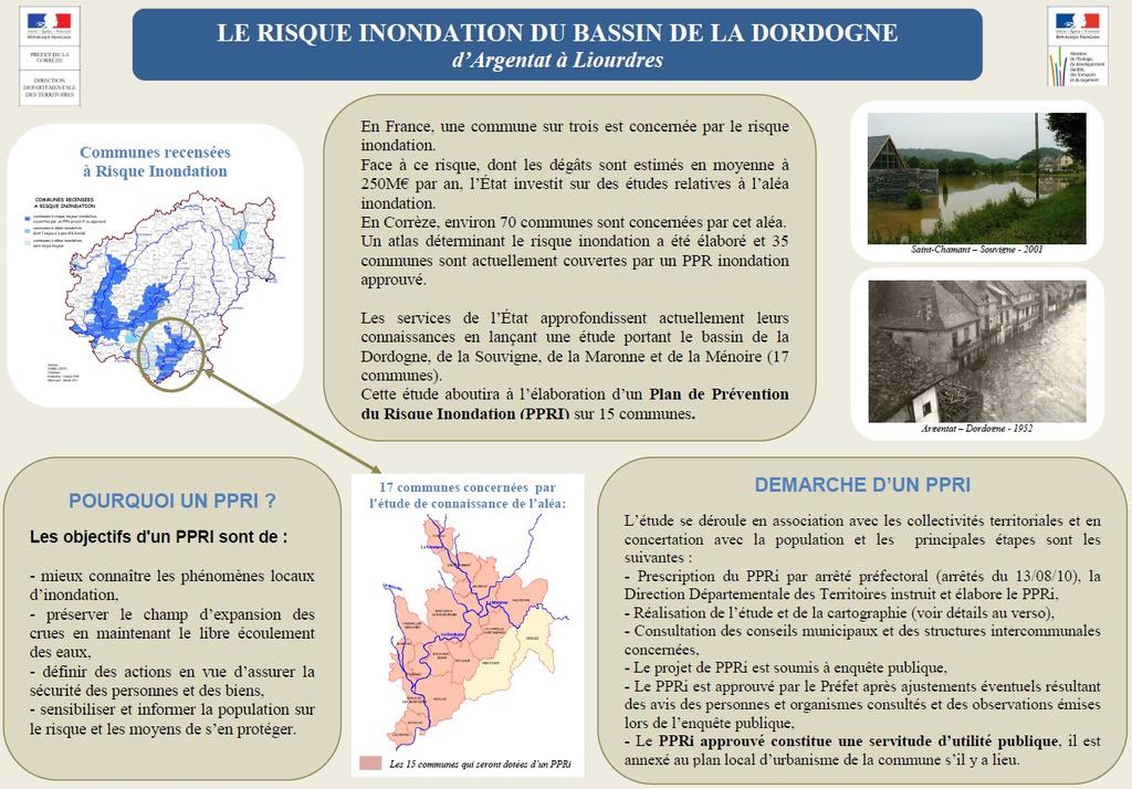 prescription de l élaboration des PPRi du bassin de la Dordogne et ses affluents afin d engager le dialogue.