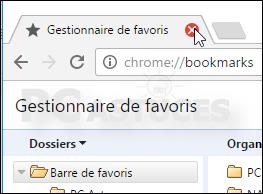 Retournez dans le Gestionnaire de favoris de Chrome et cliquez sur Organiser puis sur Importer les favoris depuis un fichier HTML.