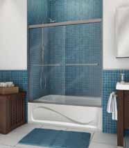 session porte de baignoire porte de douche porte de baignoire et de douche en alcôve session Porte coulissante sans cadre de 6 mm / 1/4" à 2 panneaux pour douche et