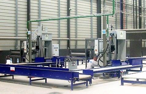 Automated line of rinsing of