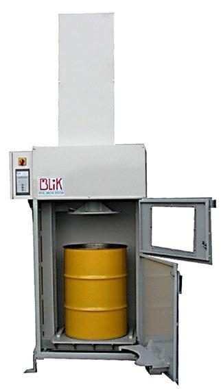 «Discofut Press BLiK» Compaction en fûts de déchets contaminés Compaction of contamined waste (inside the barrels)
