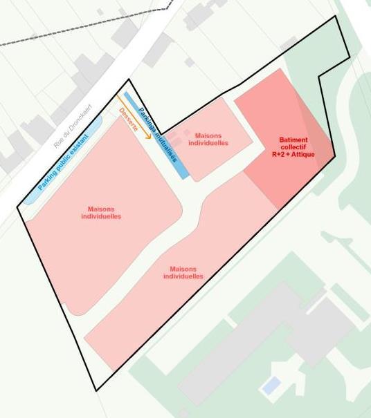 Les grandes lignes du projet de la rue du Dronckaert Projet : Environ 60 logements dont 40% de logements locatifs sociaux Au 31 décembre 2014, 208 demandes de logements sociaux étaient en instance