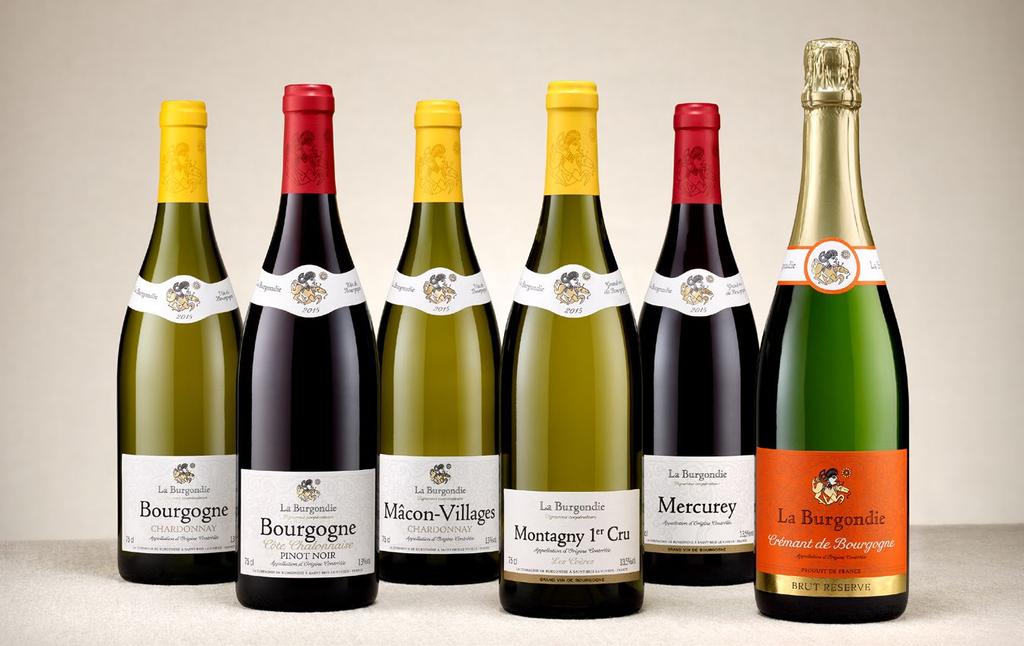 Vins tranquilles Gamme APPELLATIONS RÉGIONALES VILLAGES CRUS BLANCS Coteaux Bourguignons Chardonnay Bourgogne Chardonnay Bourgogne Aligoté Bourgogne Côte Chalonnaise Chardonnay Mâcon-Villages