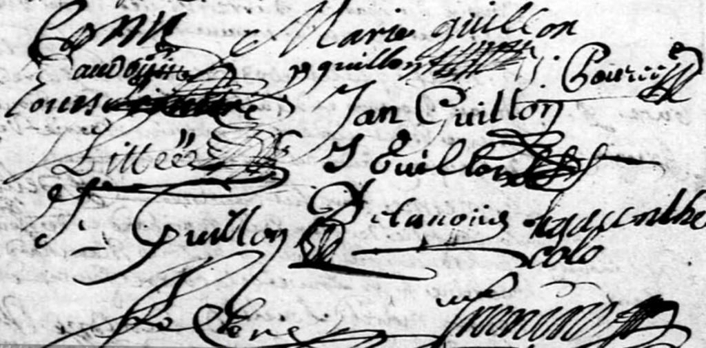 Jean GUILLON marchand boulanger x Anne GAUTIER 1-Alexandre GUILLON Ingrandes 4.5.171