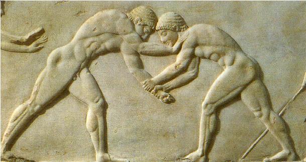 Imagine que tu as assisté aux Jeux d Olympie quand Milon de Crotone s y est illustré.