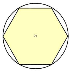 Propriété 1 : Tout polygone régulier est inscriptible dans un cercle.