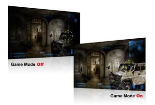 Visibilité améliorée grâce au mode de jeu Le mode de jeu permet d'améliorer la visibilité et le niveau de détail en mettant en surbrillance les scènes sombres sans surexposer les zones lumineuses.