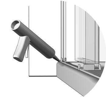 butoirs / stoppers 0 Ajuster le positionnement des butoirs (4) afin d obtenir une ouverture ainsi qu une fermeture optimale de la porte coulissante.