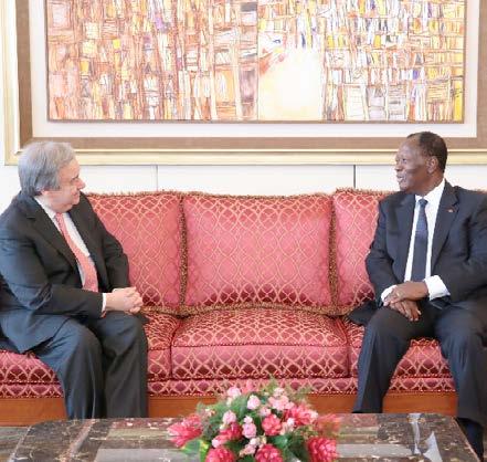 6 Antonio Guterres, actuel Secrétaire Général des Nations Unies et le Président Alassane Ouattara,