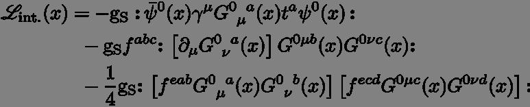 Lagrangien d interaction de QCD: Rappel: lagrangien d interaction de QED Les quarks sont