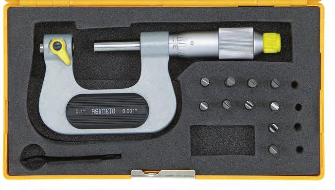 Micromètres d extérieur Micromètre d extérieur pour mesure des filetages séries 130/133 Résolution affichage : 0.
