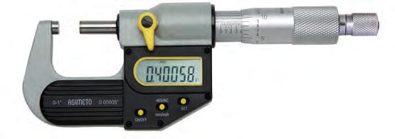 Micromètres d extérieur Micromètre d extérieur digital IP65 série 105 IP 65 Limiteur de force à cliquet Limiteur de force à Friction Résolution affichage : 0.00005 /0.001mm Résolution tambour : 0.