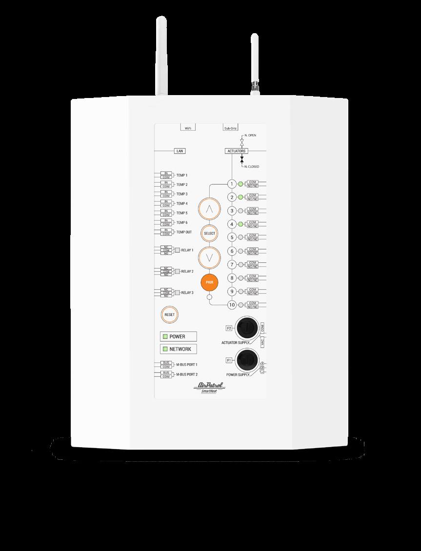 Notre meilleure unité de contrôle du chauffage pour votre maison Contrôle sans fil où que vous soyez L unité de contrôle de SmartHeat est connectée à Internet via LAN et la connexion WiFi et peut
