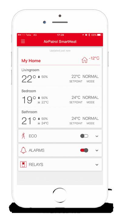 L application SmartHeat d AirPatrol est la plus intuitive possible.